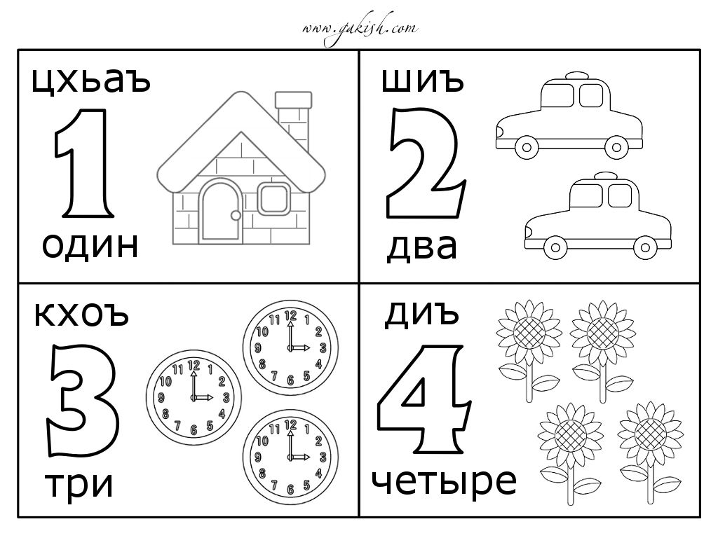 Раскраска цифры для малышей Раскраска цифры для малышей - 4